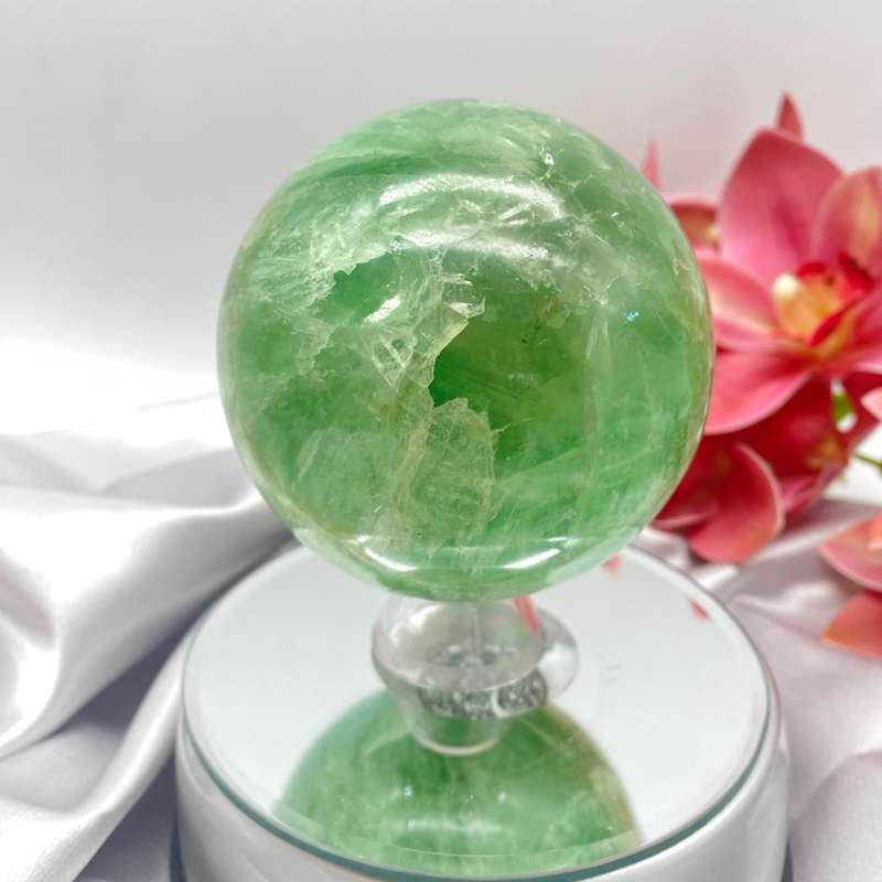 Green Fluorite Sphere