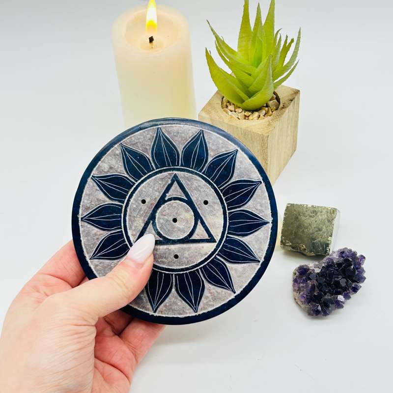 Throat Chakra Soapstone Incense Holder