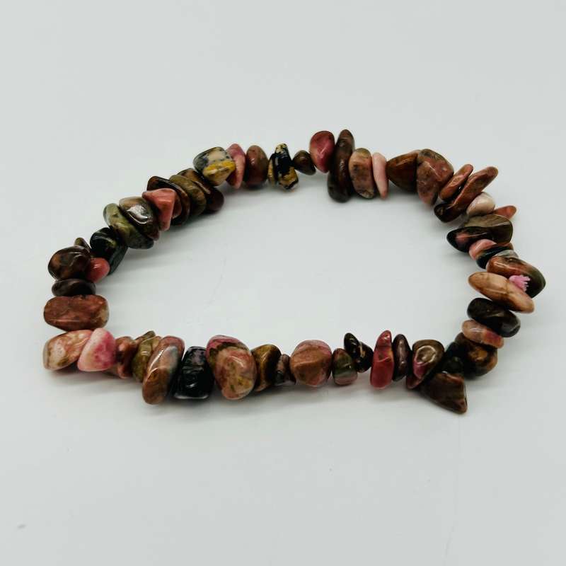 Rhodonite Chip Crystal Bracelet