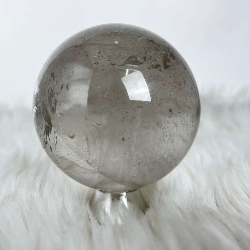 Clear Quartz And Smoky Sphere
