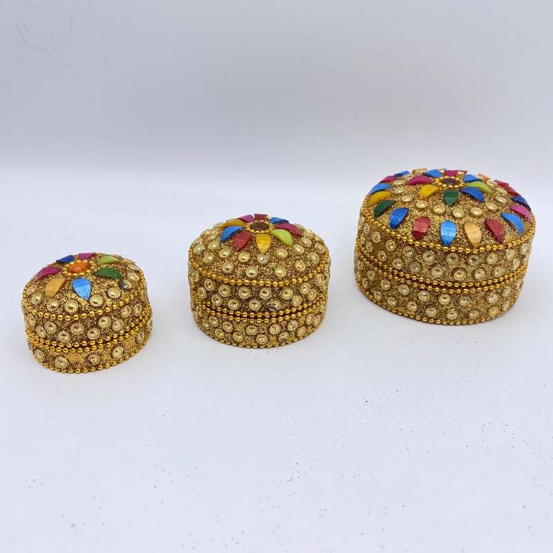 3 in 1 Gold Trinket Box