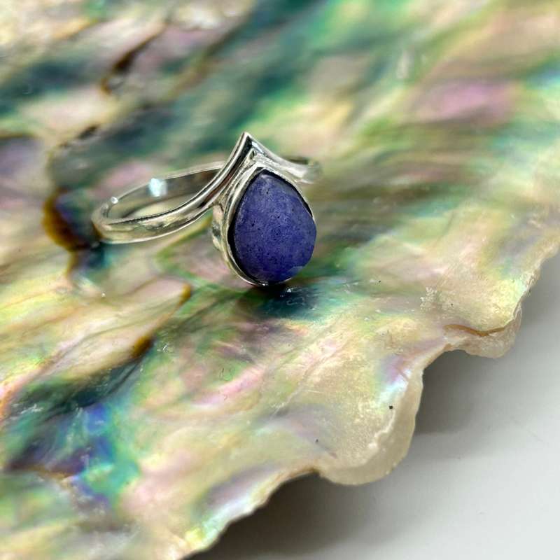 Iolite Crystal Sterling Silver Ring