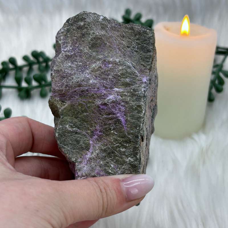 Rough Stichtite with Green Serpentine