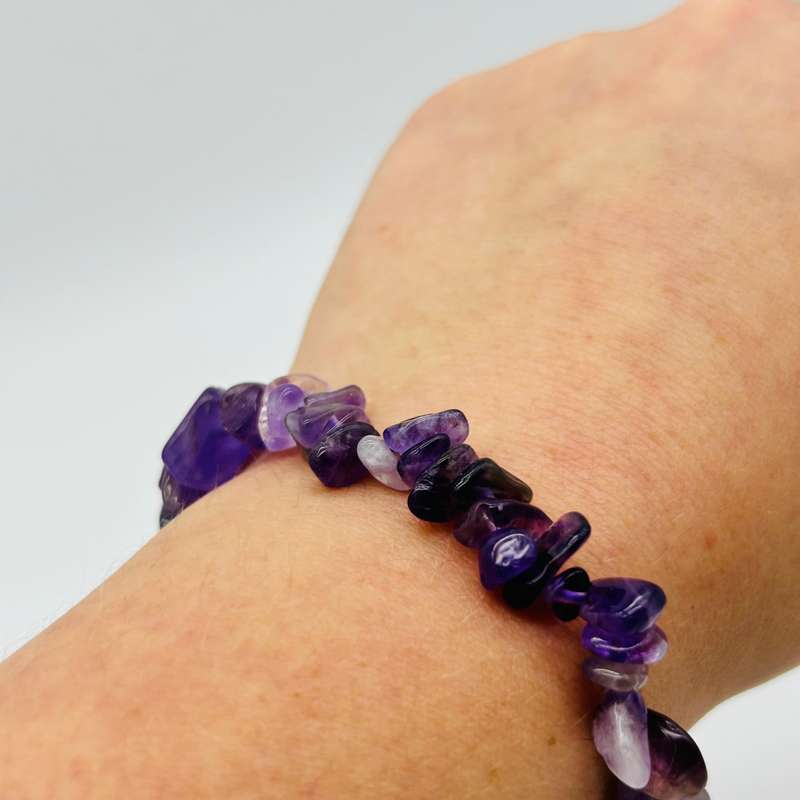 Amethyst Chip Crystal Bracelet