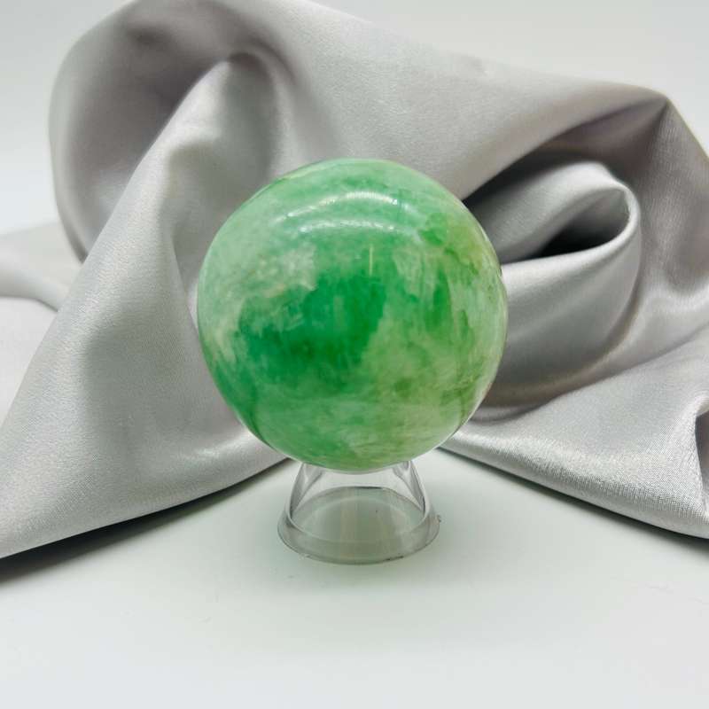 Green Fluorite Crystal Sphere