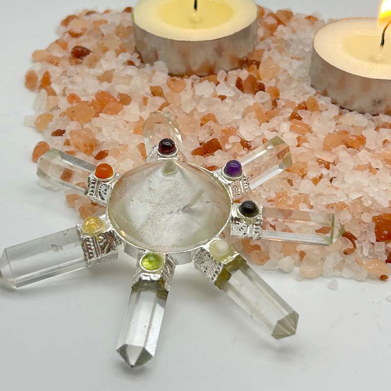 Clear Quartz Crystal Cone 7 Chakra Generator