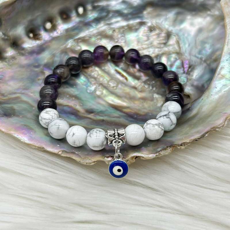 Evil Eye Psychic Protection Crystal Bracelet