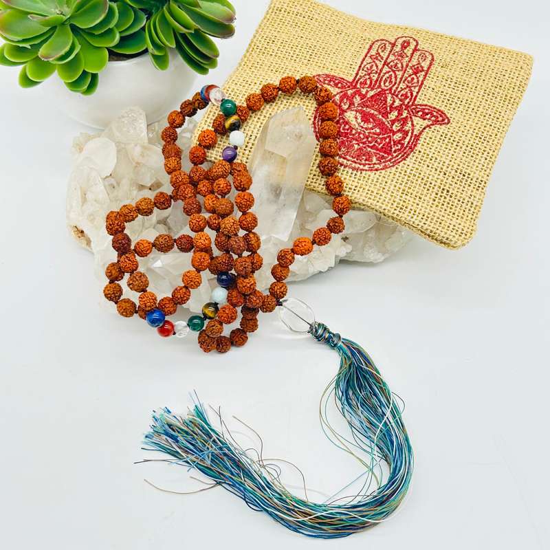 Rudraksha Chakra Bead Mala (8mm)