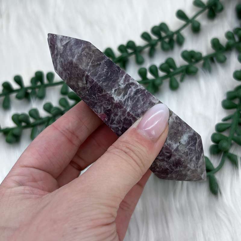 Lepidolite Double Terminated Crystal Generator