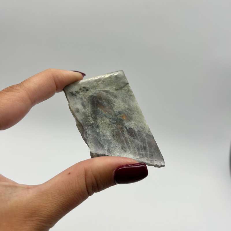 Polished Purple Labradorite Slab from Madagascar