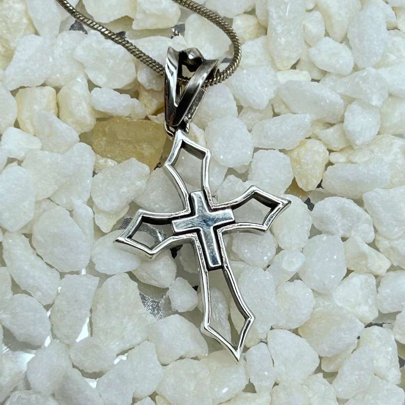 Sterling Silver Fusion Cross Between And Betwixt