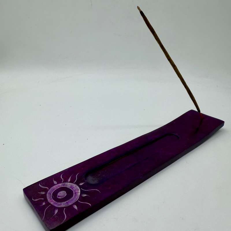 Purple Sun Soapstone Incense Burner