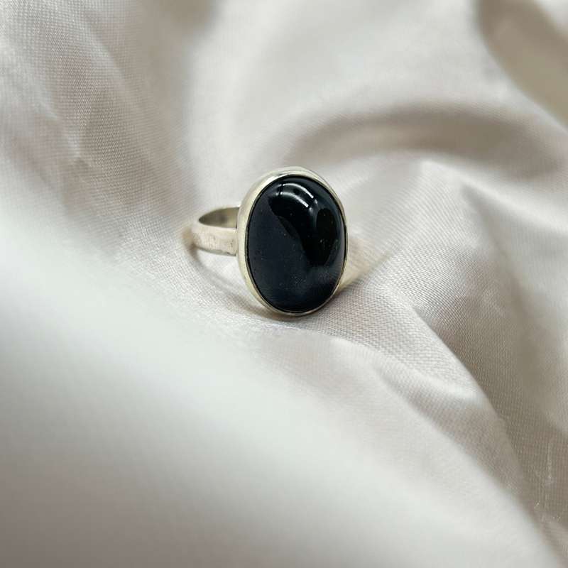 Sterling Silver Hypersthene Crystal Ring