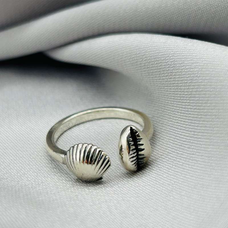 Sterling Silver Goddess Shell Ring