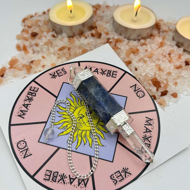Sodalite Crystal Pendulum