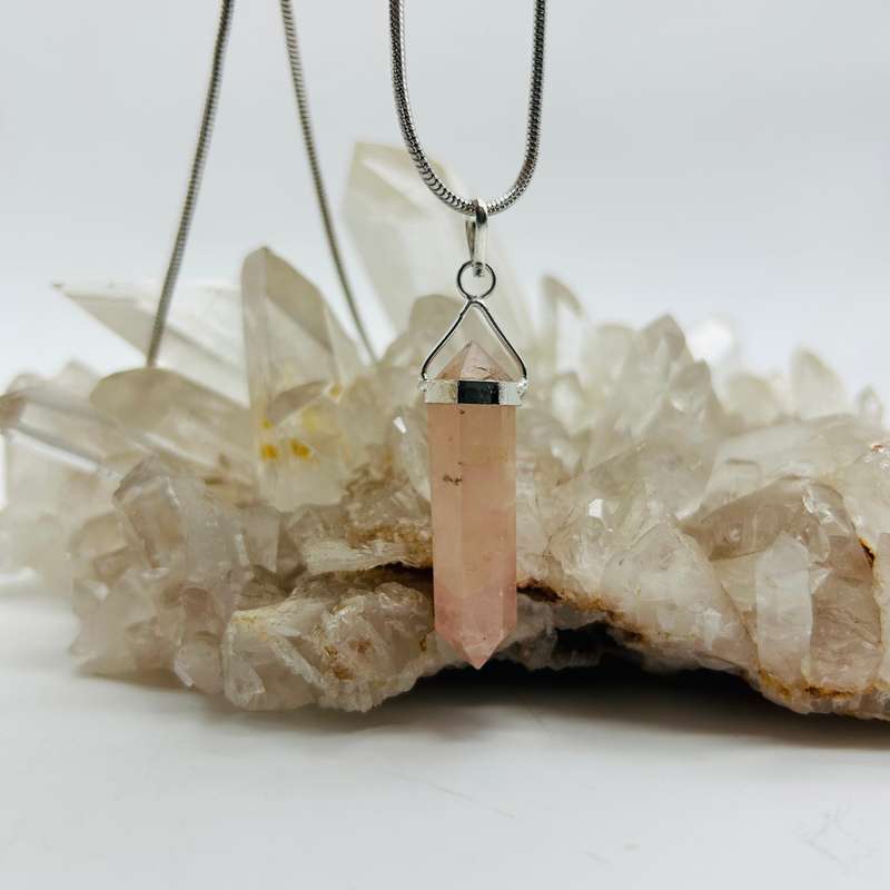 Rose Quartz Crystal Pendant