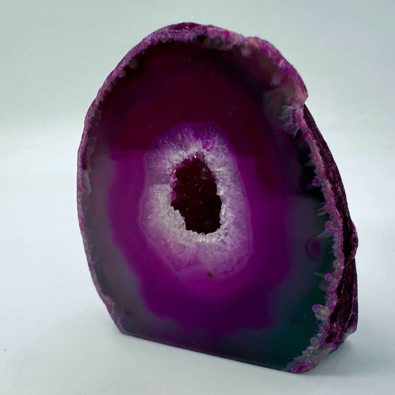 Pink Agate Crystal Geode