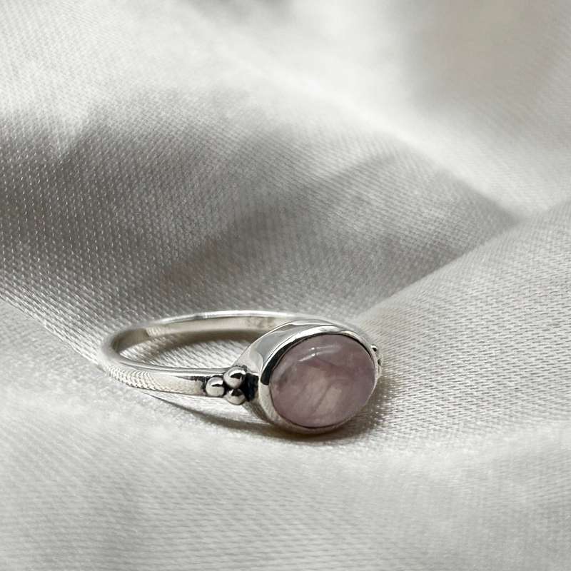 Sterling Silver Rose Quartz Ring
