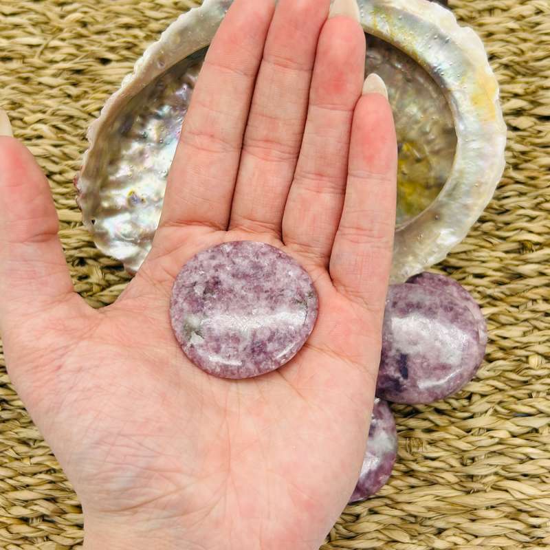 Lepidolite Palm Pieces