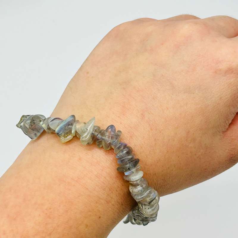 Labradorite Chip Crystal Bracelet