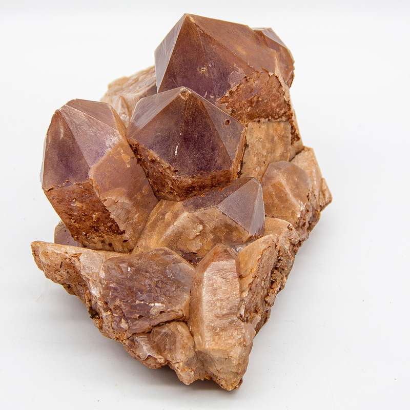 Keeper of Ancient Secrets Amethyst and Red Hematite Crystal Cluster with Hieroglyphics