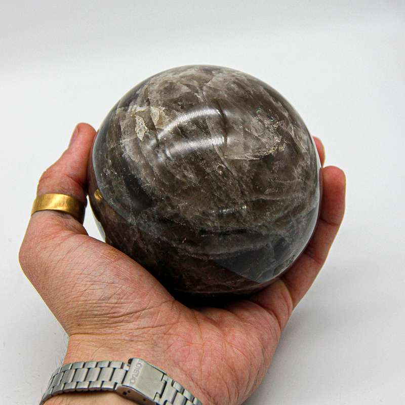 Large Smoky Quartz Crystal Sphere