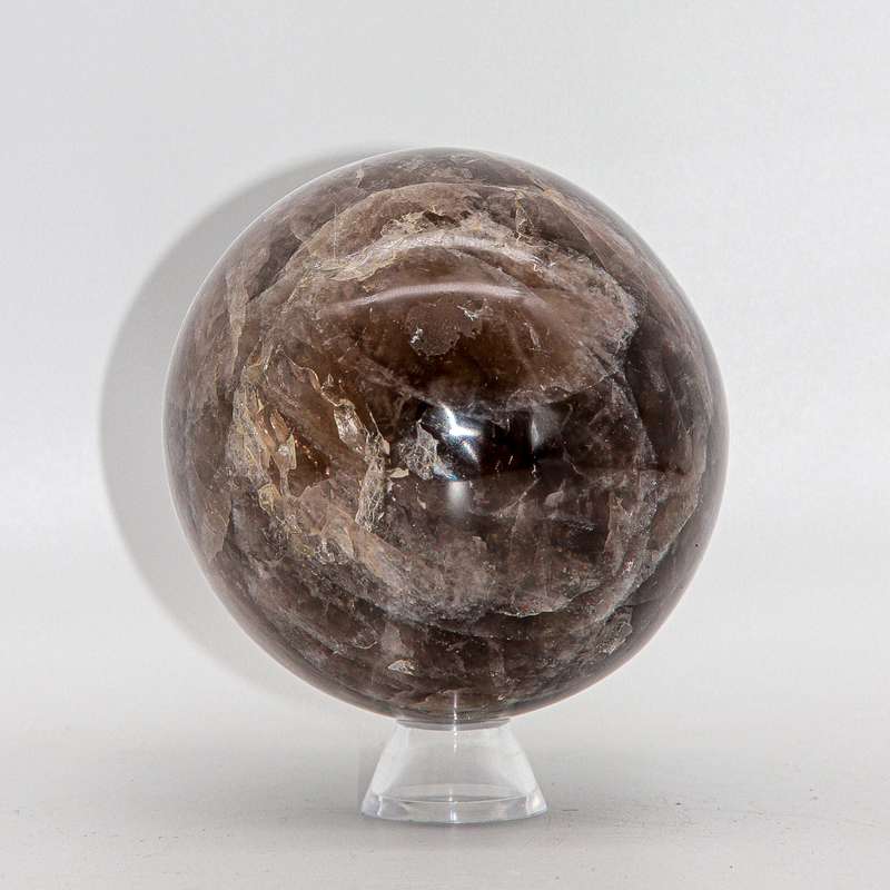 Large Smoky Quartz Crystal Sphere
