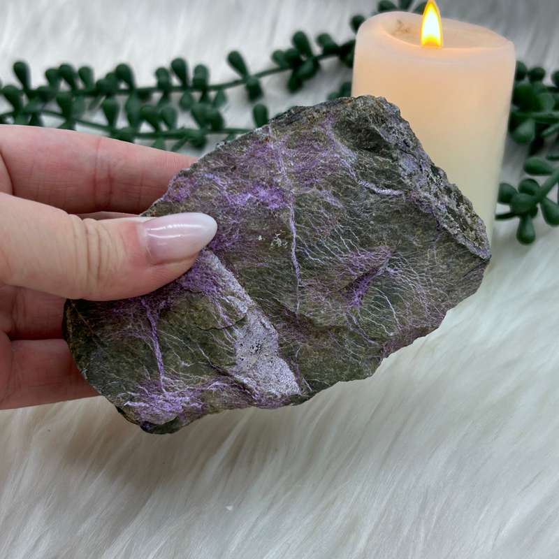 Rough Stichtite with Green Serpentine