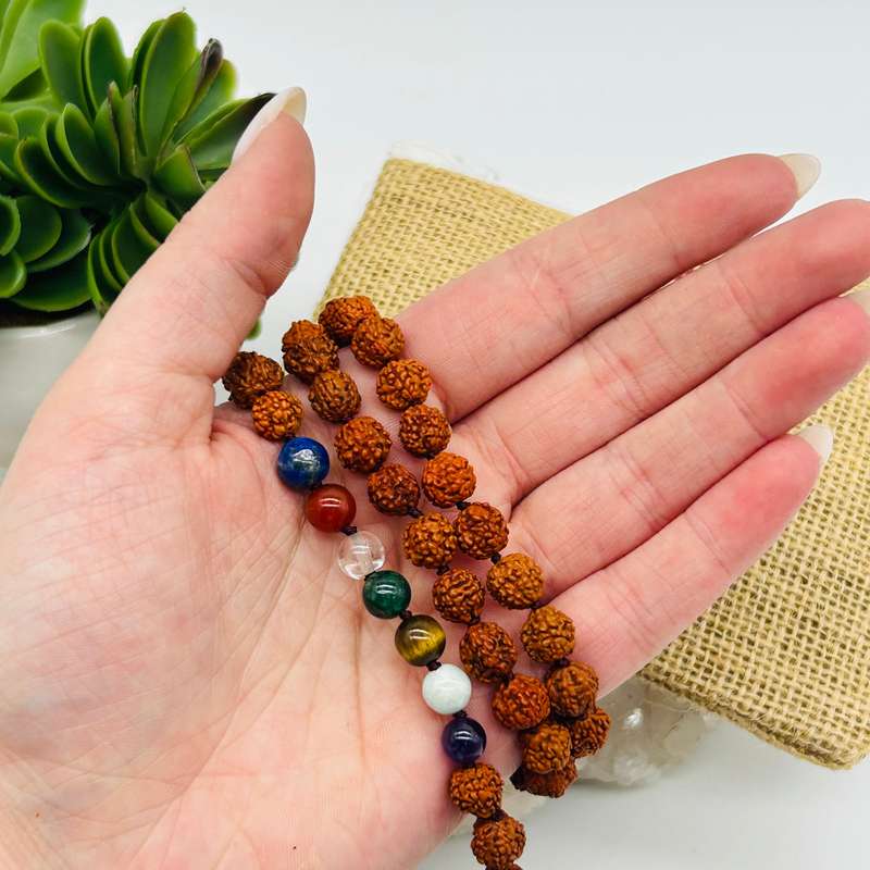 Rudraksha Chakra Bead Mala (8mm)
