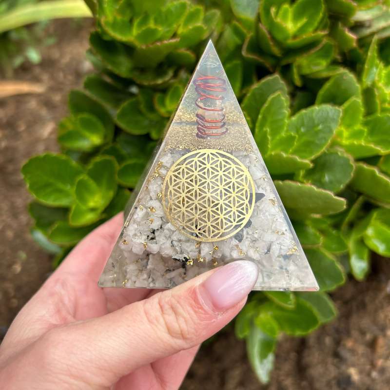 Moon Magic Crystal Orgonite Pyramid