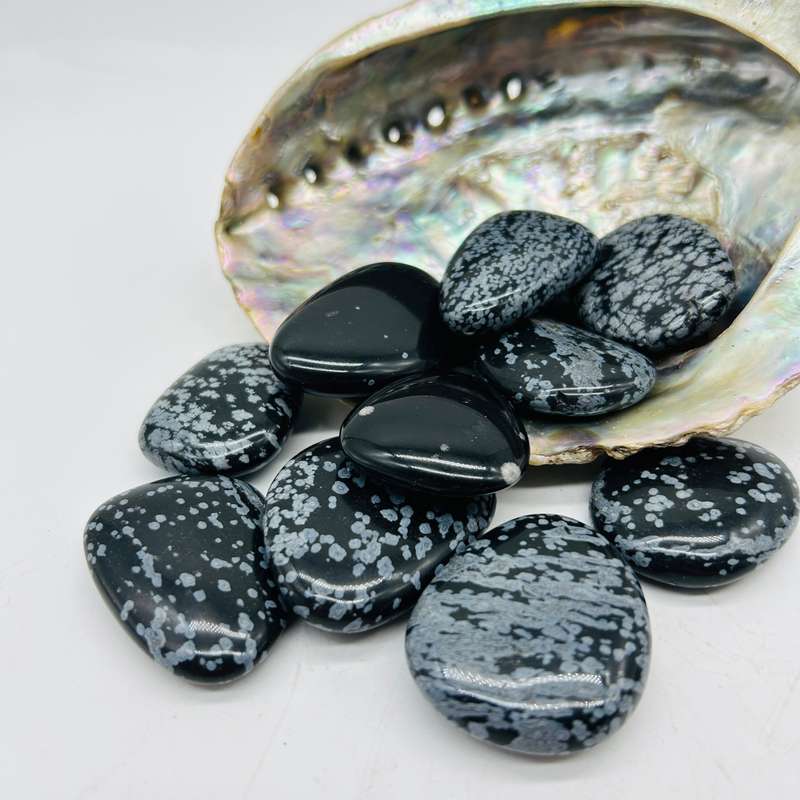 Snowflake Obsidian Tumbled Stones