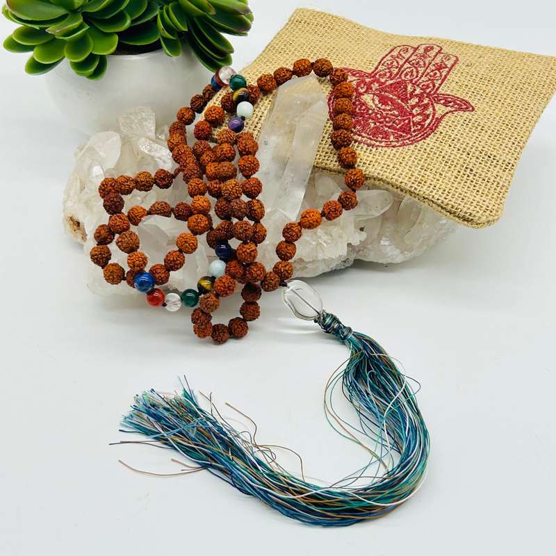 Rudraksha Chakra Bead Mala (8mm)
