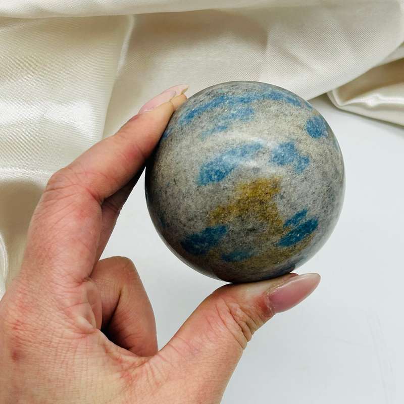 Blue Spotted Spinel Sphere for Calming Chaos