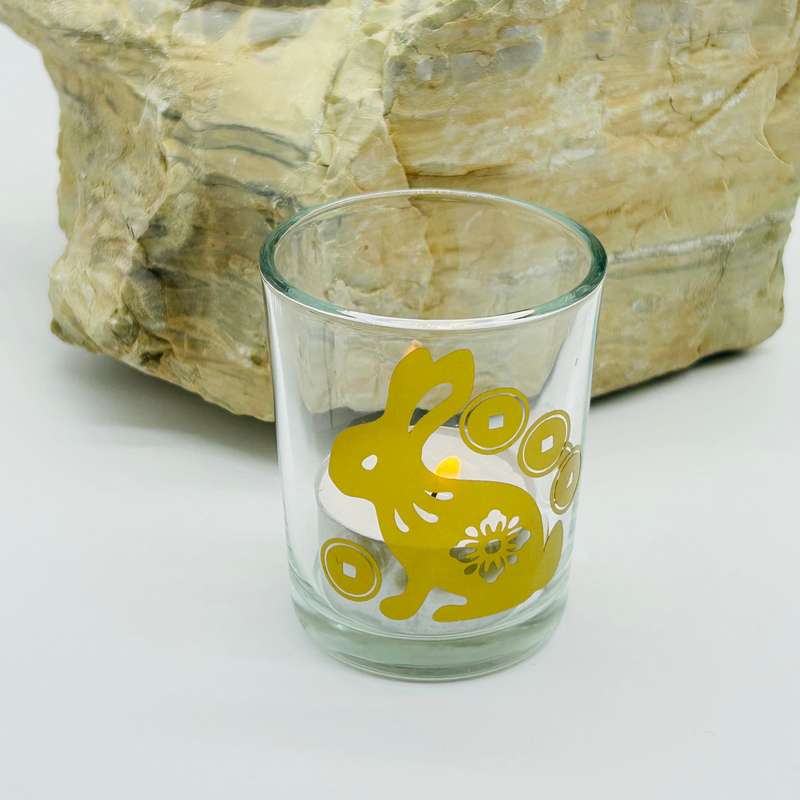 Chinese Rabbit For Wealth Tealight Candle Holder