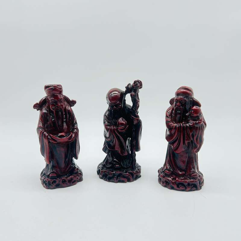 Small Fuk Luk & Sau Red Resin Set (x3)