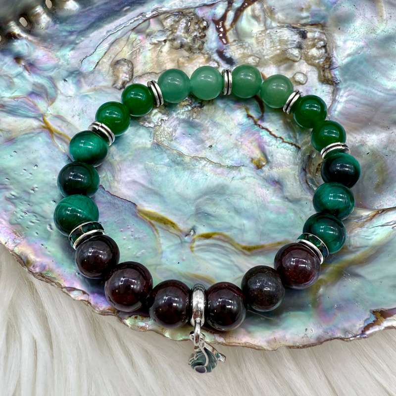 Mens Lucky Feather Crystal Bracelet