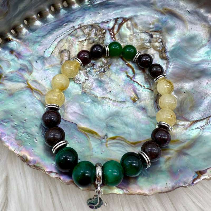 Mens Money Feather Crystal Bracelet