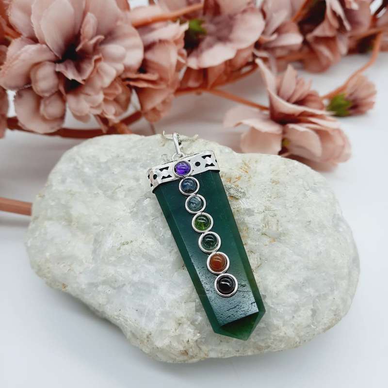 Buddstone Chakra Pencil Pendants