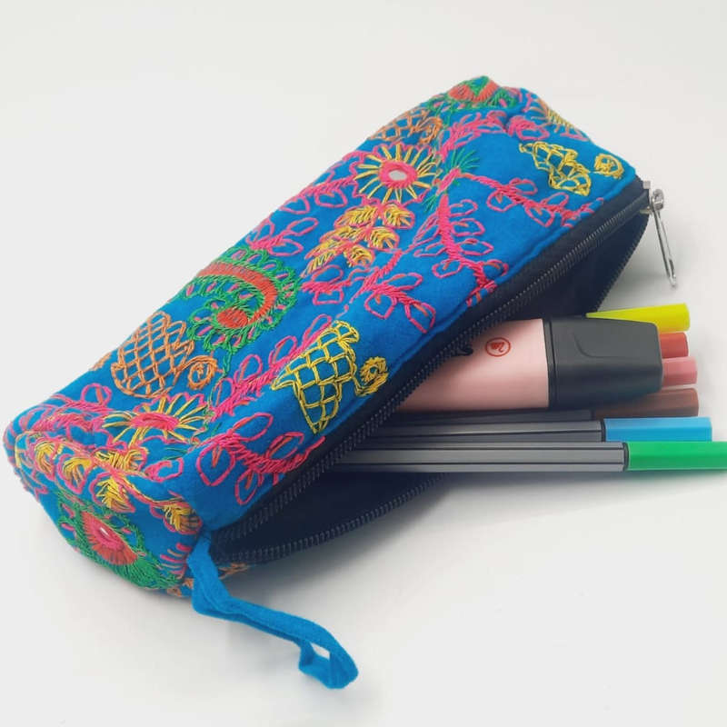 Velvet Pencil Bag - Purple
