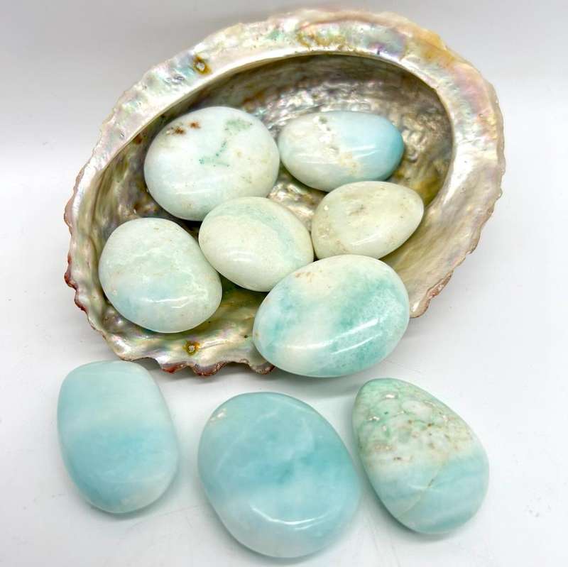 Tumbled Blue Aragonite Crystal Orbs