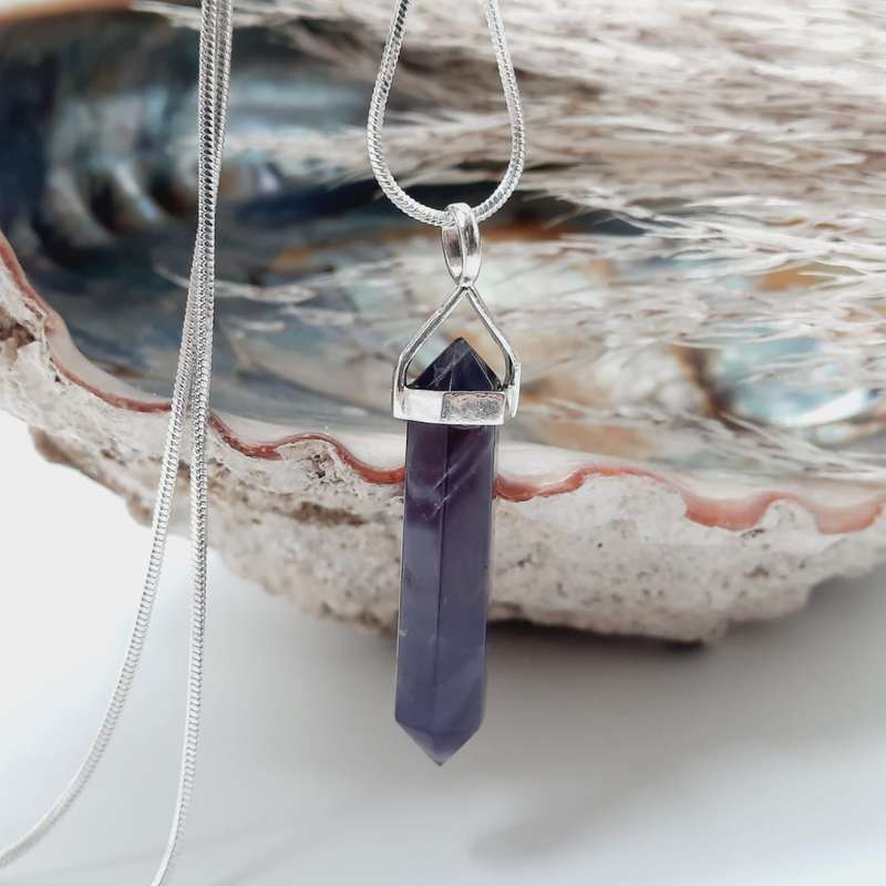 Amethyst Crystal Double Terminated Pendant