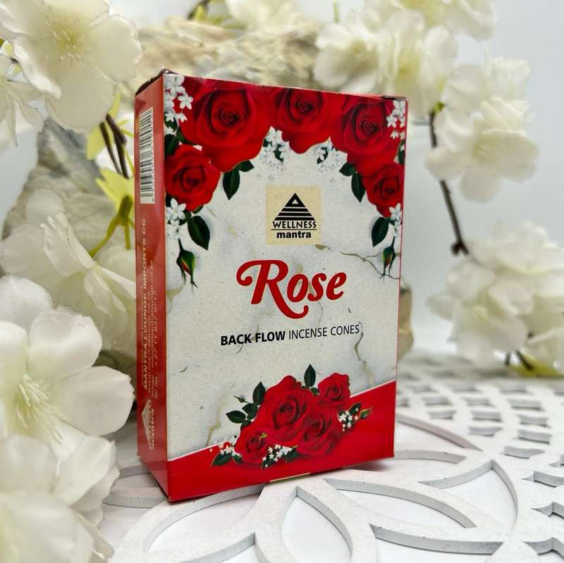 Wellness Mantra Rose Back Flow Incense Cones