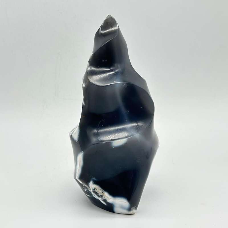 Large Agate Crystal Flame