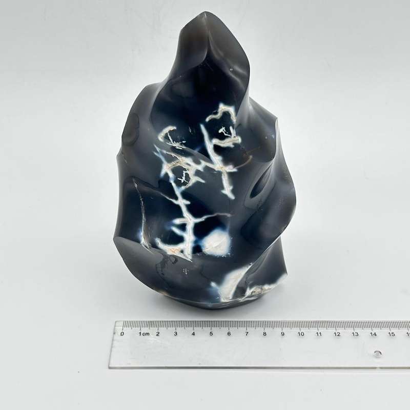 Large Agate Crystal Flame