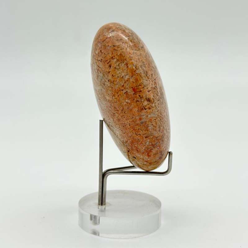 Peach Moonstone Palm Stone