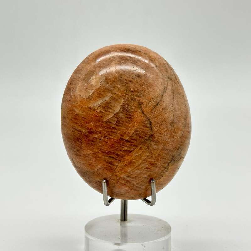 Peach Moonstone Palm Stone