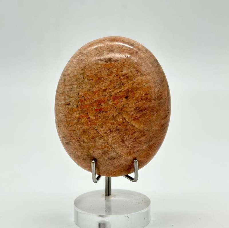 Peach Moonstone Palm Stone