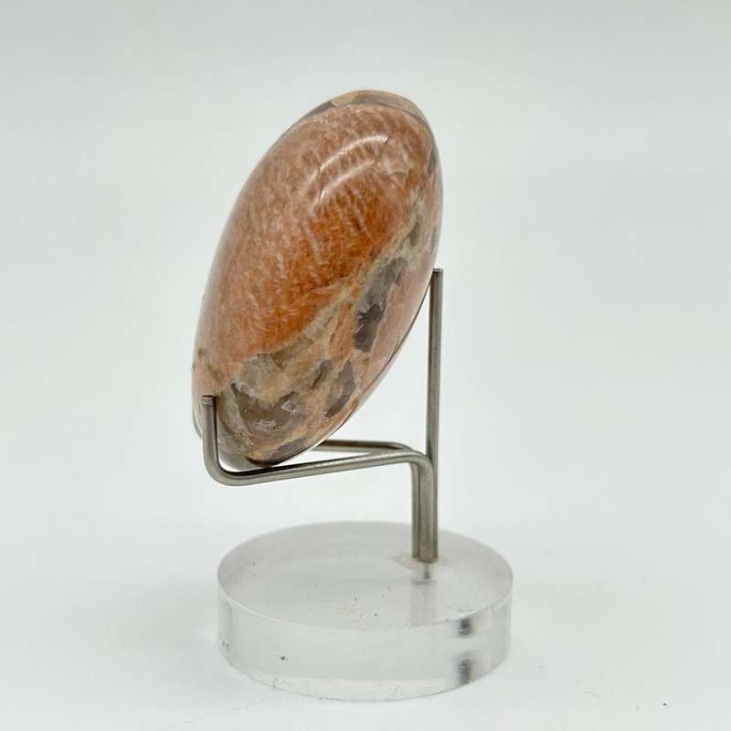 Peach Moonstone Palm Stone