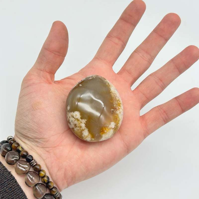 Flower Agate Oval