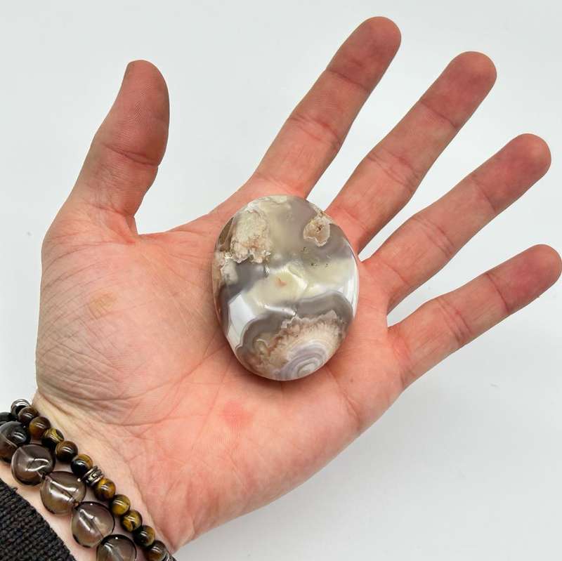 Flower Agate Oval